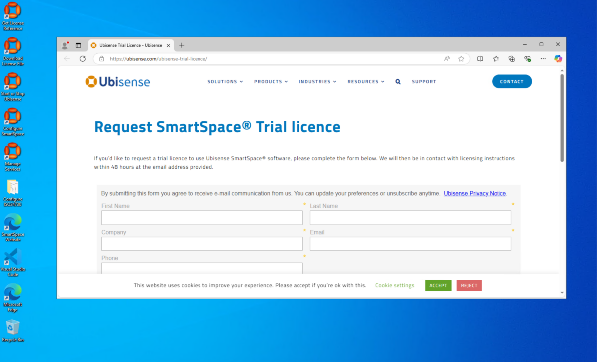 SmartSpace Azure Environment – Ubisense